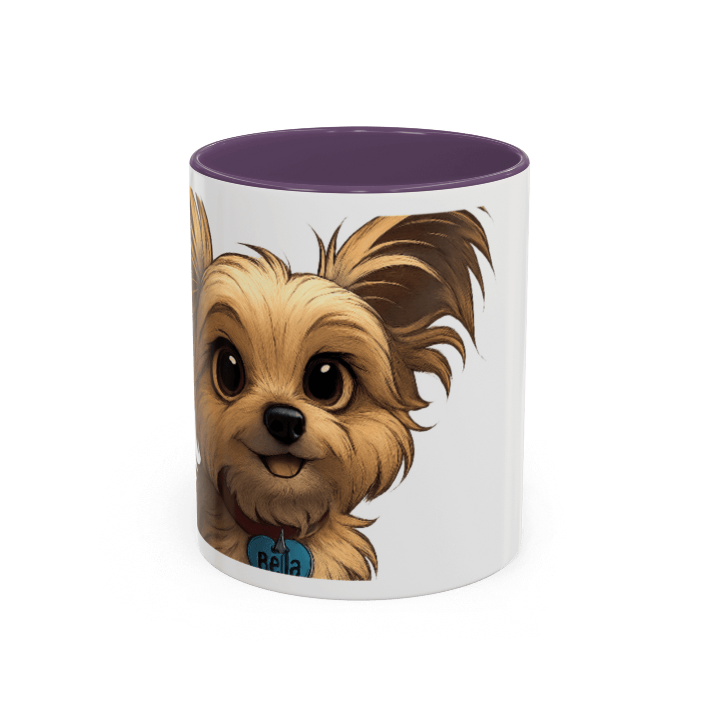 Personalized Pet Cartoon Mug featuring a cute cartoon dog illustration, perfect for pet lovers.