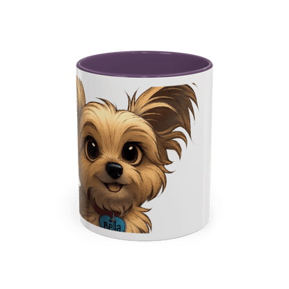 Personalized Pet Cartoon Mug featuring a cute cartoon dog illustration, perfect for pet lovers.
