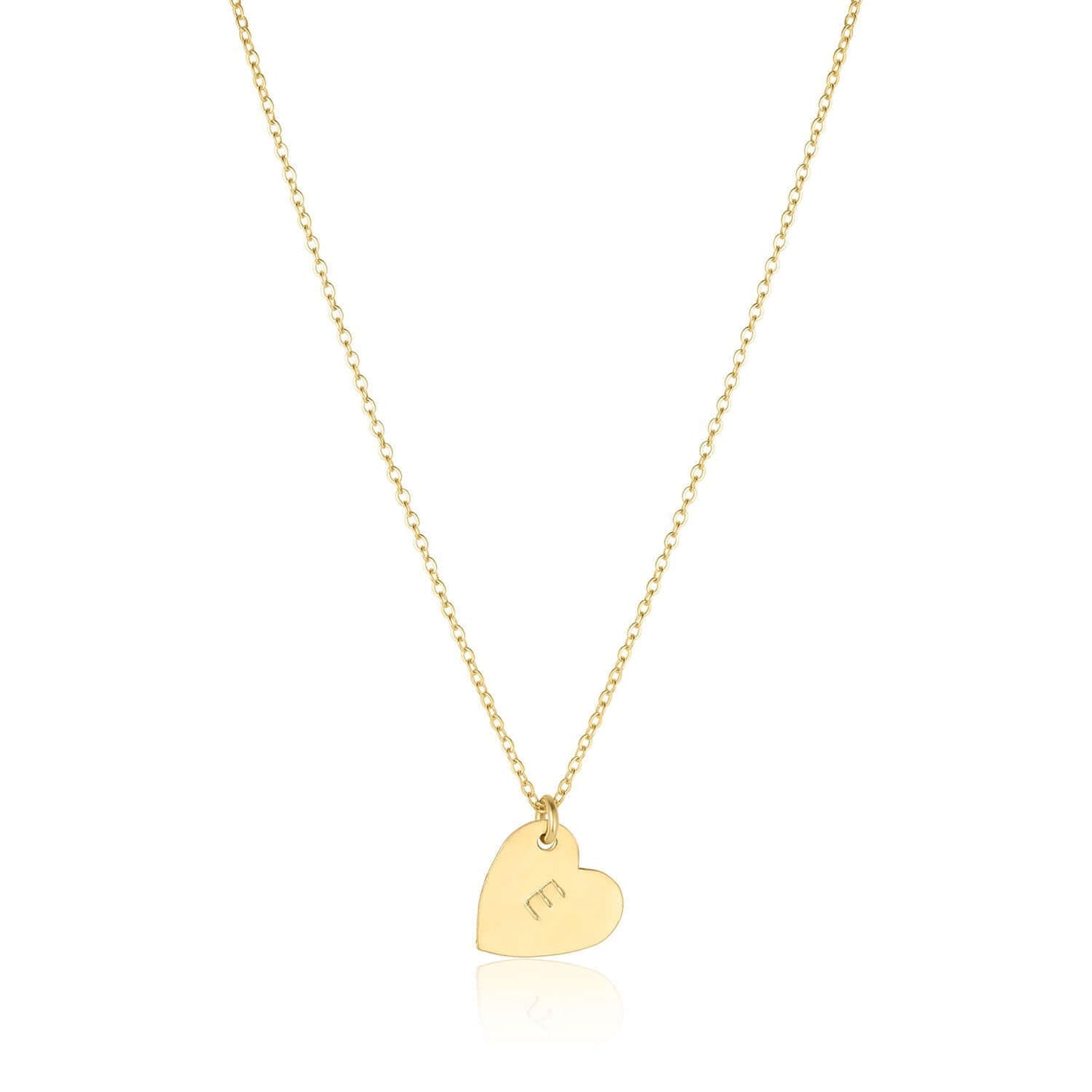 The First Layer – Personalized Sophia Initial Necklace in 14k Gold-Filled featuring a heart pendant with initial.