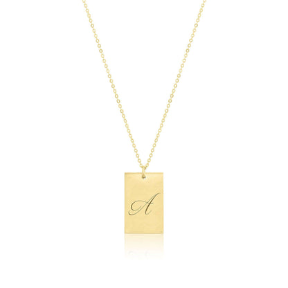 Stella Gold Initial Necklace – Personalized 14k Gold-Filled Pendant with engraved letter A on a round pendant.