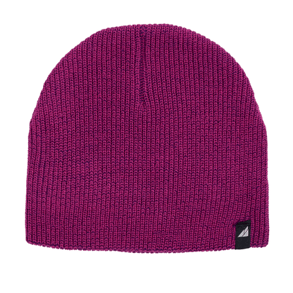 Toddler Acrylic Beanie – Soft Stretch Hat for Ages 1–3 in vibrant purple color, perfect for keeping toddlers warm.