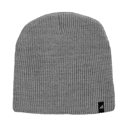 Toddler Acrylic Beanie – Soft Stretch Hat for Ages 1–3, gray knit beanie for toddlers, soft and cozy design.