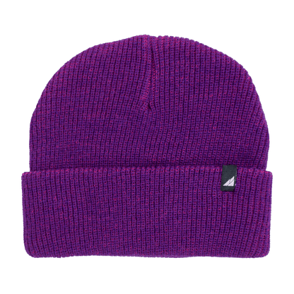 Toddler Acrylic Cuff Hat – Soft Knit Beanie in vibrant purple color, designed for warmth and comfort.
