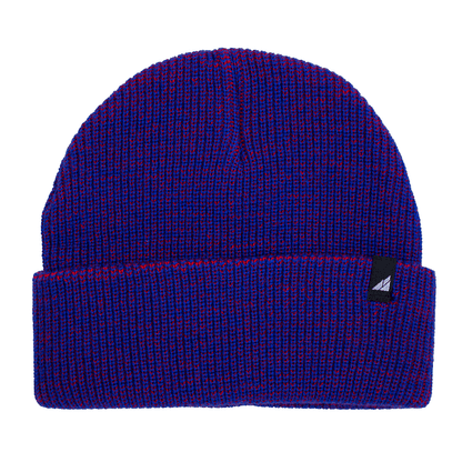 Toddler Acrylic Cuff Hat – Soft Knit Beanie in vibrant purple and blue knit fabric.