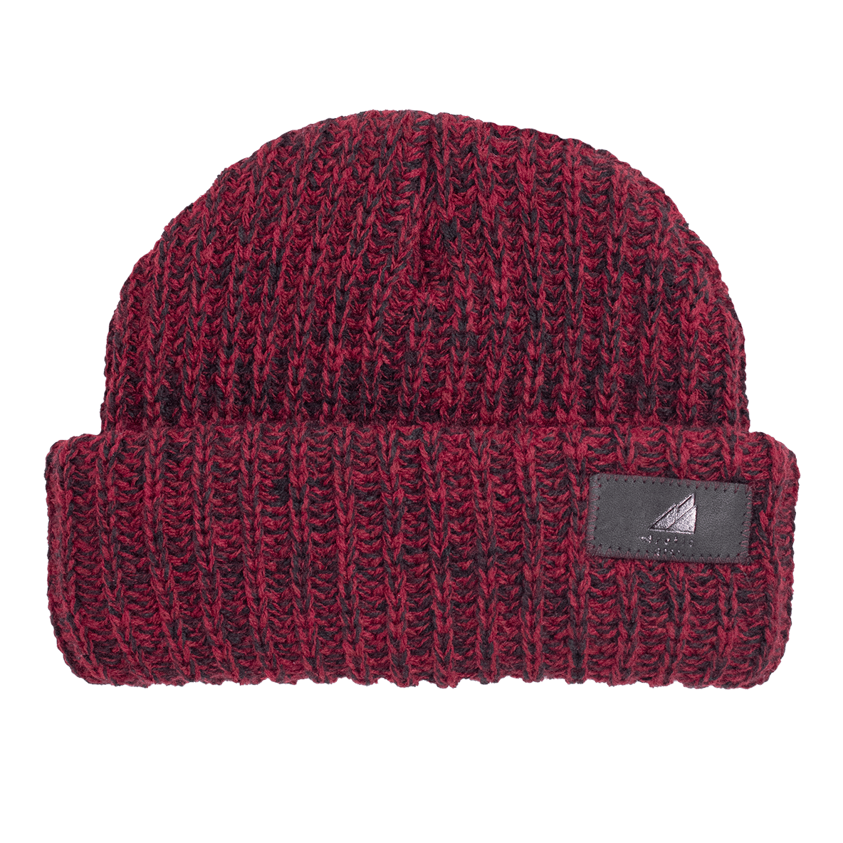 Toddler Acrylic Ribbed Cuff Hat – Soft, Stretchy & Made to Give in a cozy red and black design.