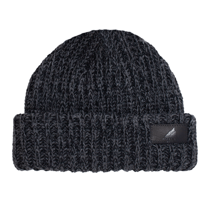 Toddler Acrylic Ribbed Cuff Hat – Soft, Stretchy & Made to Give in dark gray color with ribbed design.