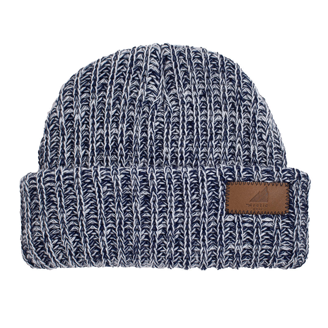 Toddler Acrylic Ribbed Cuff Hat – Soft, Stretchy & Made to Give in navy blue color with ribbed texture.