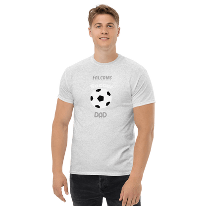 Falcons soccer dad tee shirt for proud parents and fans of youth soccer teams.