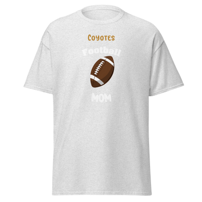 Personalized Coyotes Football Mom tee, perfect for proud sports fans and game day wear.
