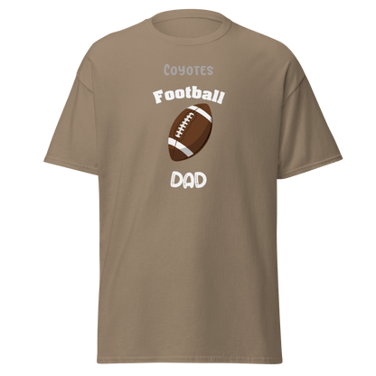 Personalized Coyote football dad tee, perfect for game day and supporting young athletes.