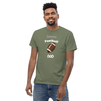 Personalized football tee for dads featuring sporty design, perfect for game day and casual wear.