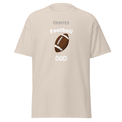 Personalized Coyote Football Dad tee, perfect for supporting your team in style and comfort.