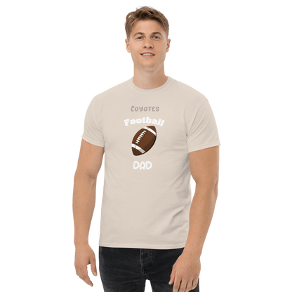 Personalized Coyote Football Dad tee, perfect for supporting youth teams with style and comfort.