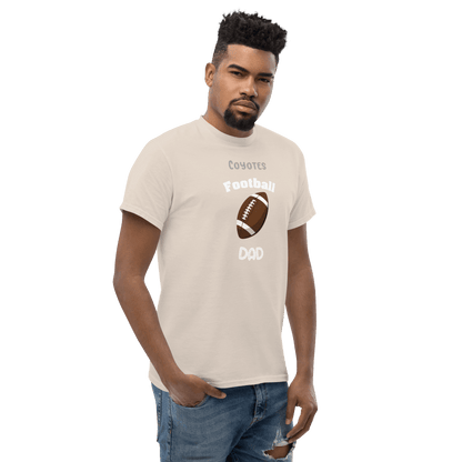 Personalized football dad tee featuring 'Coyotes Football' design for proud supporters.