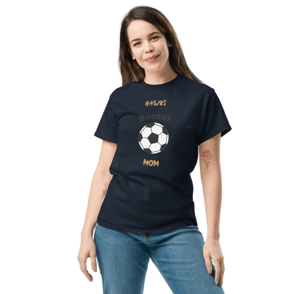 Soccer Parent Tee featuring a soccer ball design, perfect for supportive soccer moms on game day.