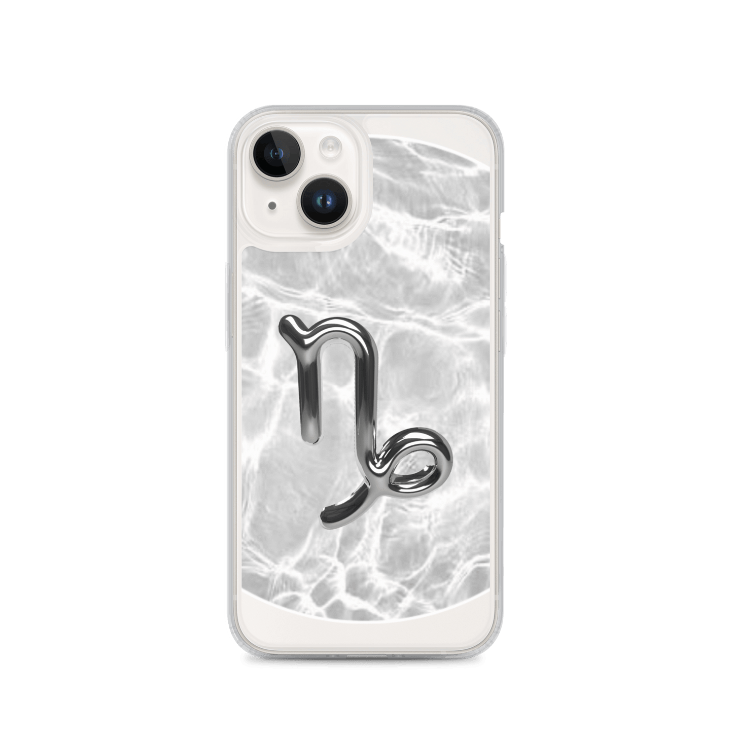 Zodiac Capricorn Magsafe iPhone case with marble metallic design, showcasing cosmic elegance and durability.