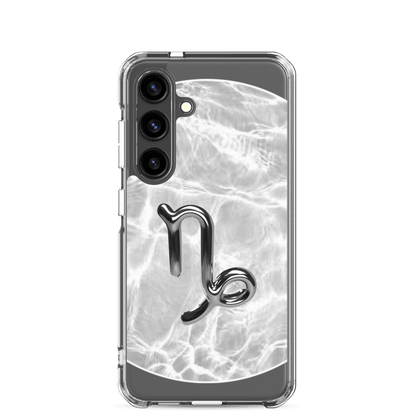 Capricorn Samsung phone case with Ripple Marble design, showcasing resilient protection and elegant style.