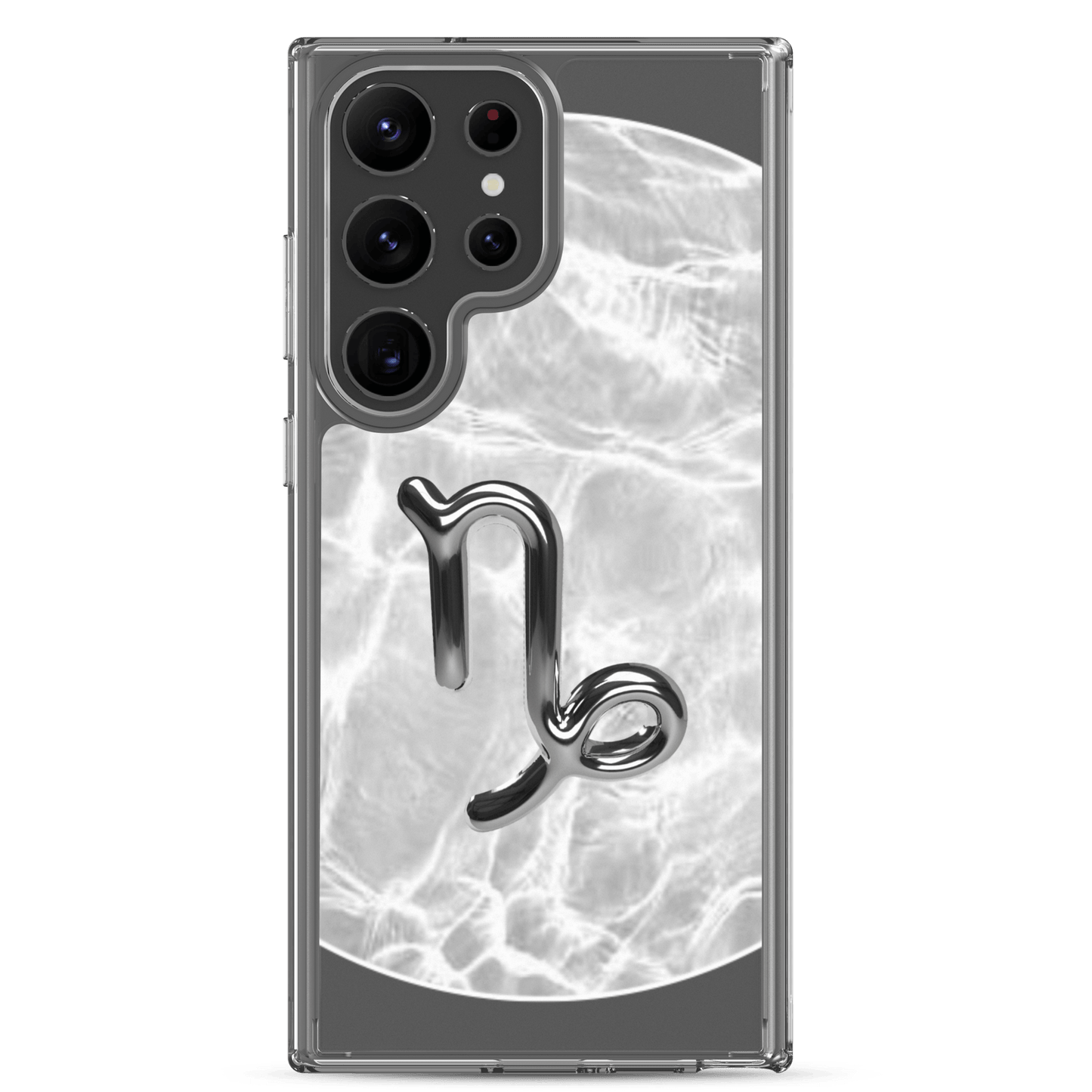 Zodiac Capricorn Samsung phone case with Ripple Marble design, showcasing resilience and refined taste.