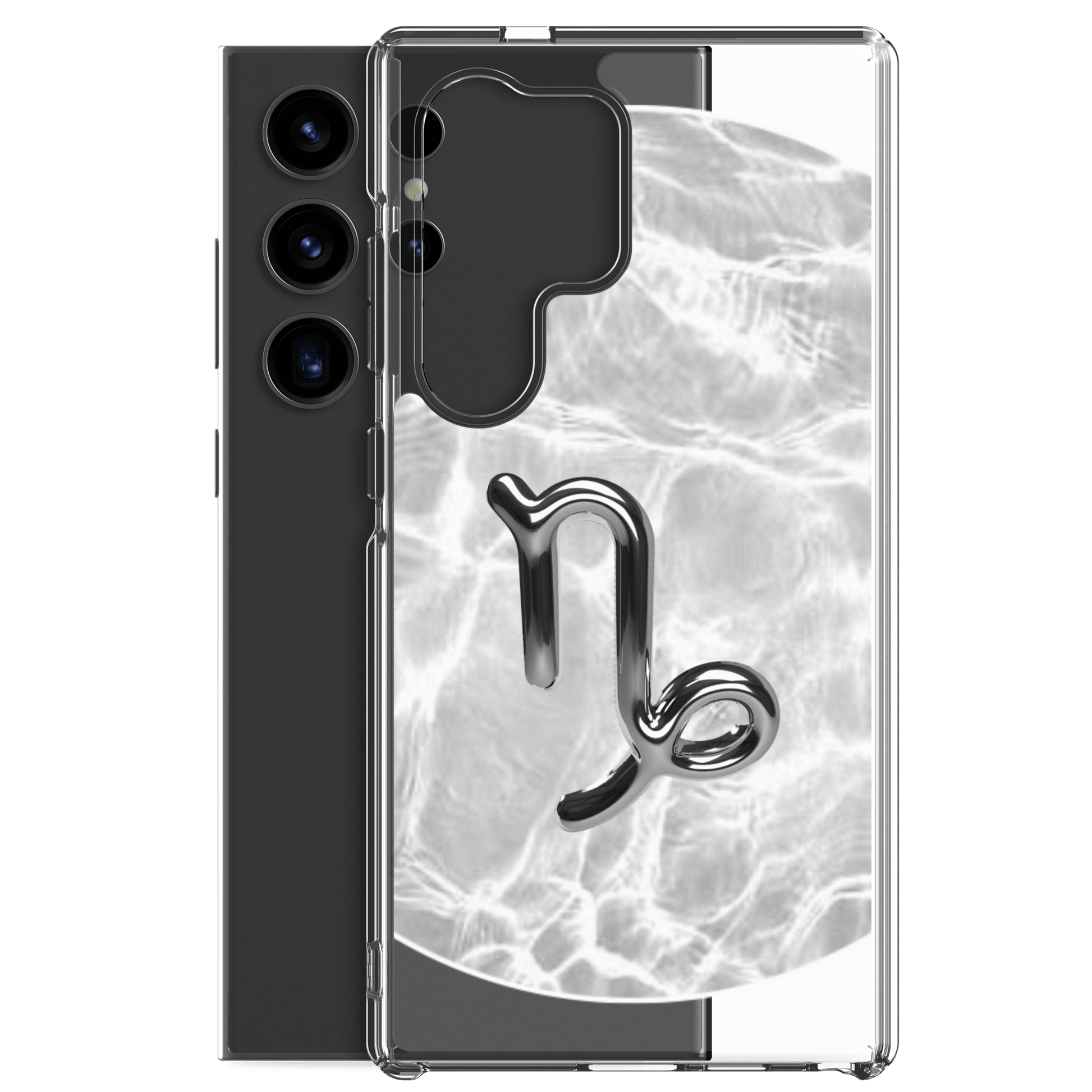 Capricorn Samsung phone case with ripple marble design, combining style and protection for your device.