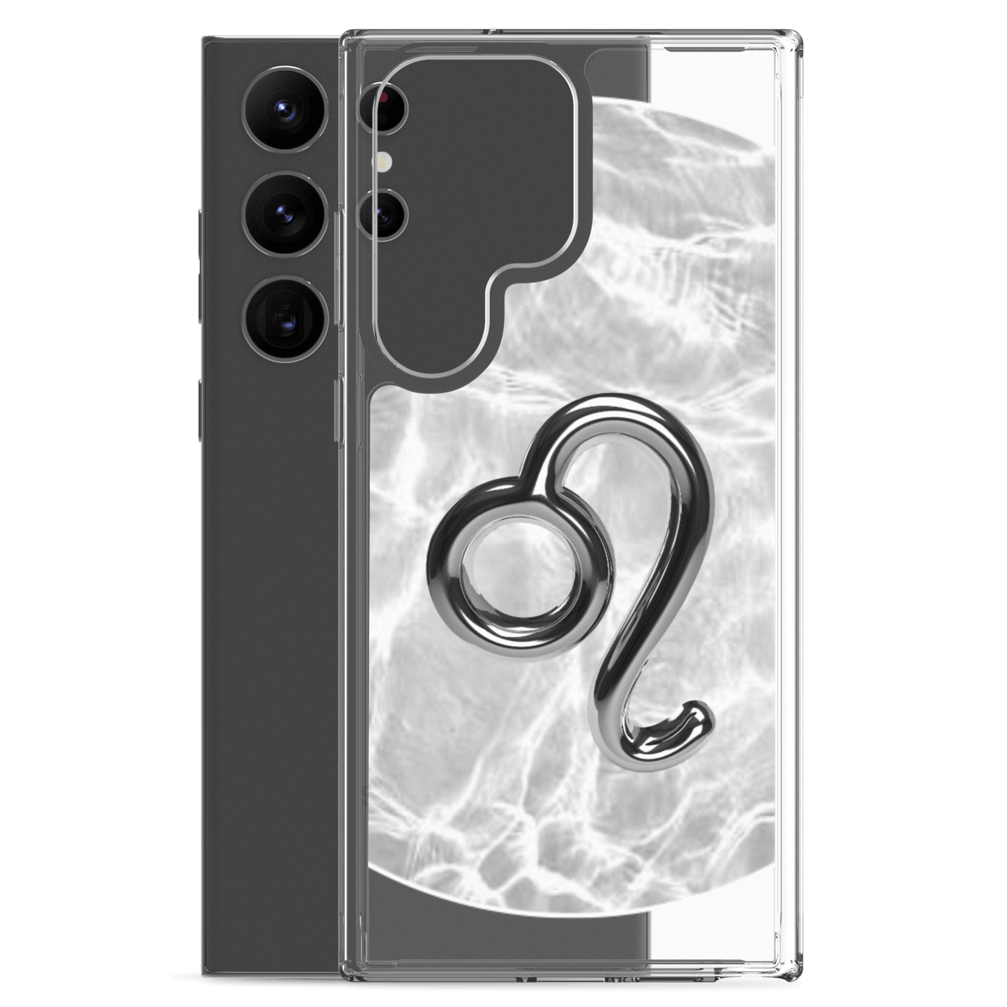 Vibrant Leo Samsung Phone Case with Ripple Marble design, showcasing a stylish lion symbol on a protective cover.