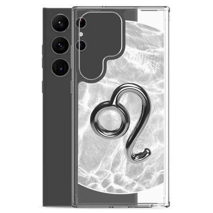 Vibrant Leo Samsung Phone Case with Ripple Marble design, showcasing a stylish lion symbol on a protective cover.