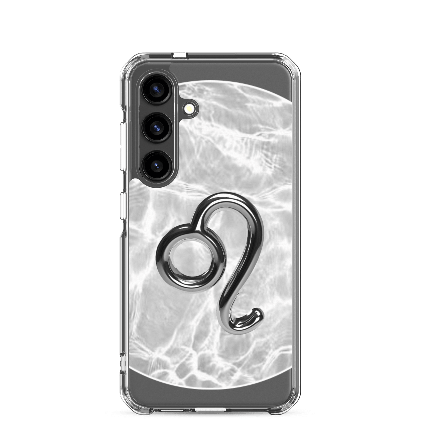 Zodiac Leo Samsung Phone Case showcasing bold marble design with sleek lion symbol, perfect for stylish protection.