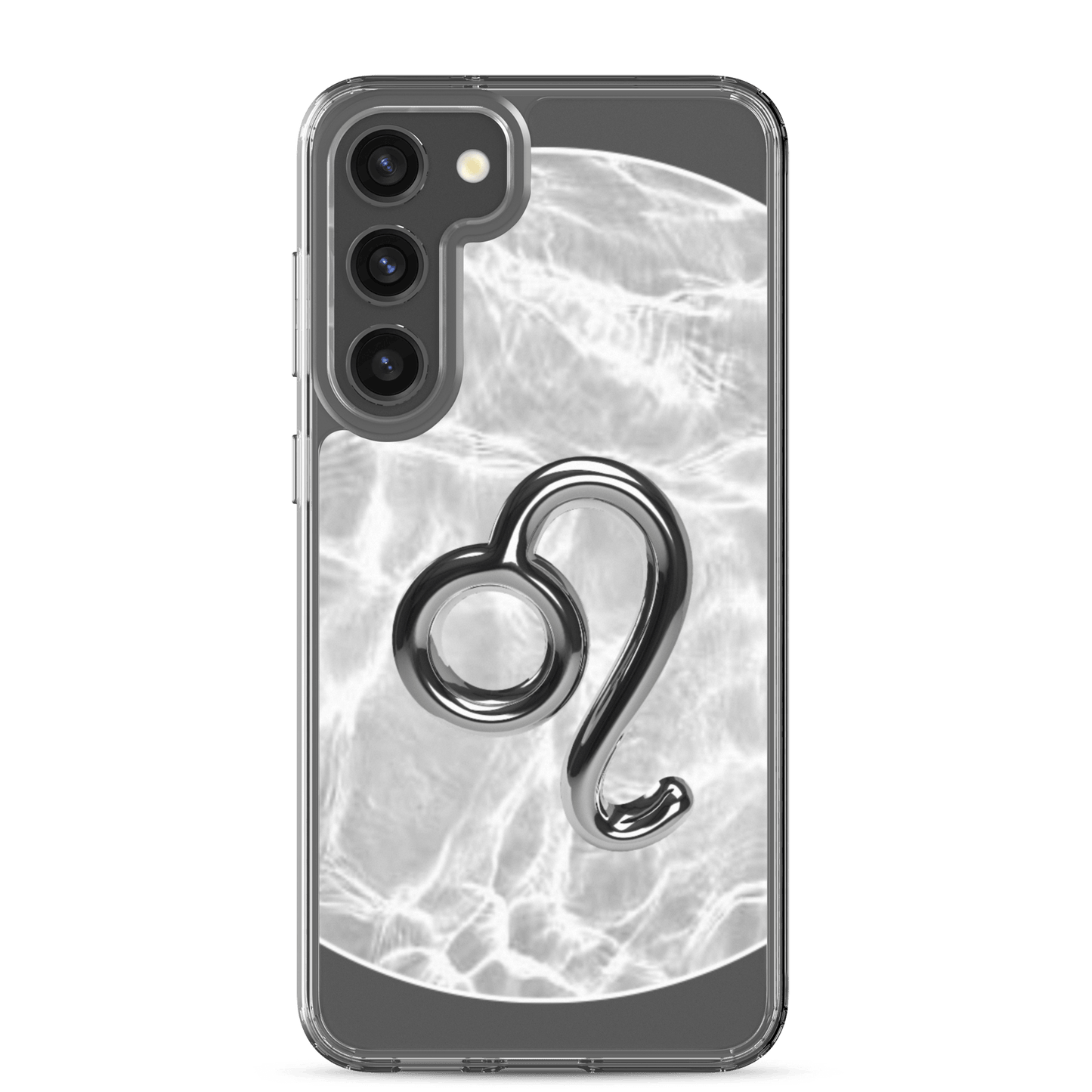 Stylish Zodiac Leo Samsung Phone Case with Ripple Marble design, offering protection and flair for your device.