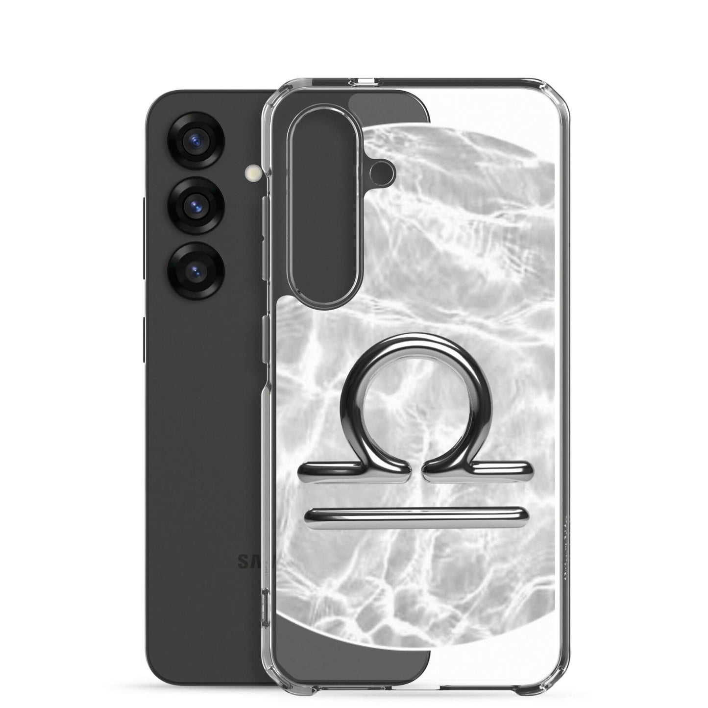 Zodiac Libra Samsung Phone Case featuring Ripple Marble design, elegant protection for your device.