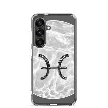Zodiac Pisces Samsung Phone Case with Ripple Marble design reflecting emotional beauty and protection.