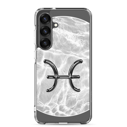 Zodiac Pisces Samsung Phone Case in Ripple Marble design, showcasing ethereal beauty and durable protection.