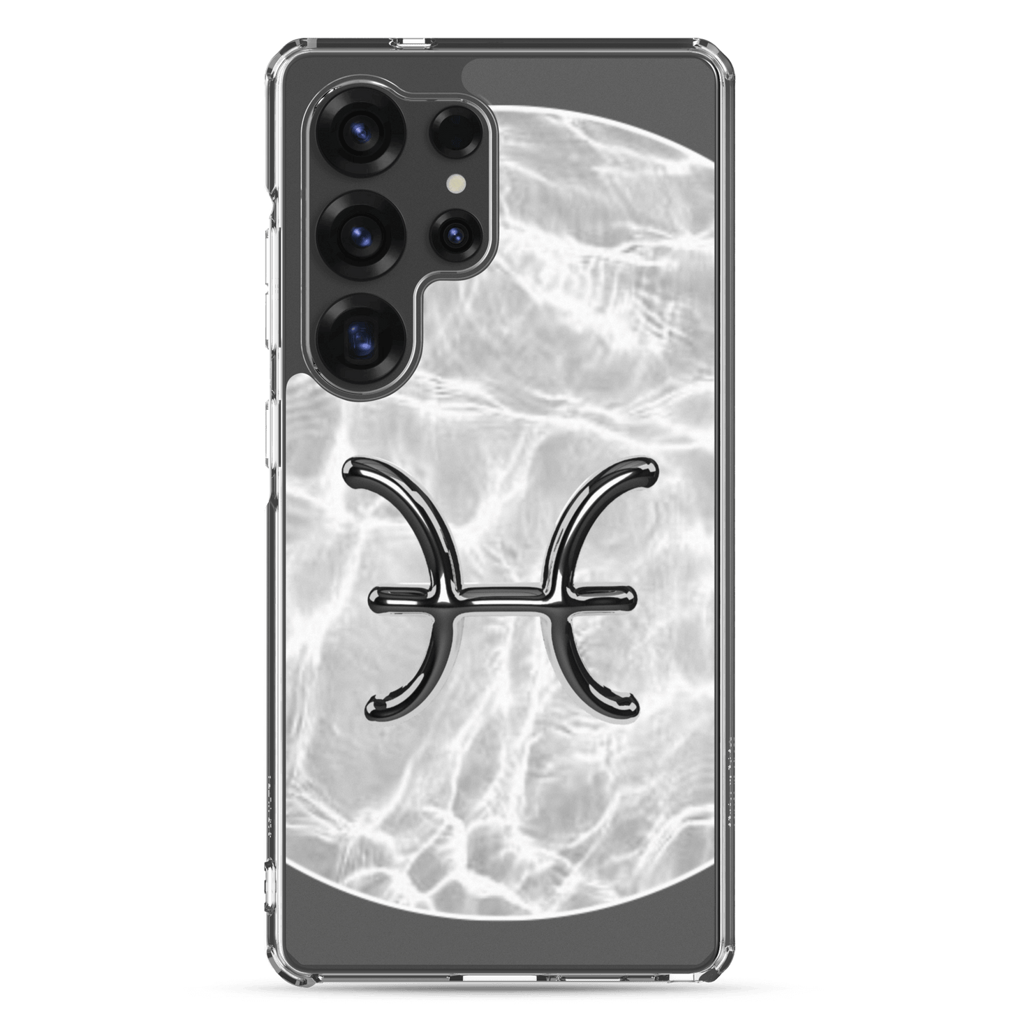 Zodiac Pisces Samsung Phone Case with Ripple Marble design, perfect for emotional and imaginative protection.