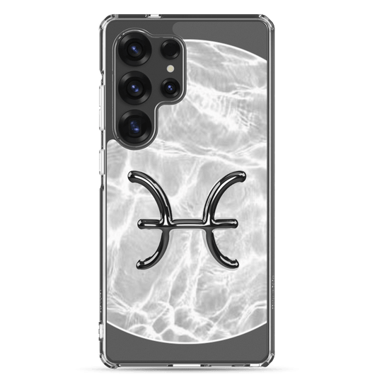 Zodiac Pisces Samsung Phone Case with Ripple Marble design, perfect for emotional and imaginative protection.