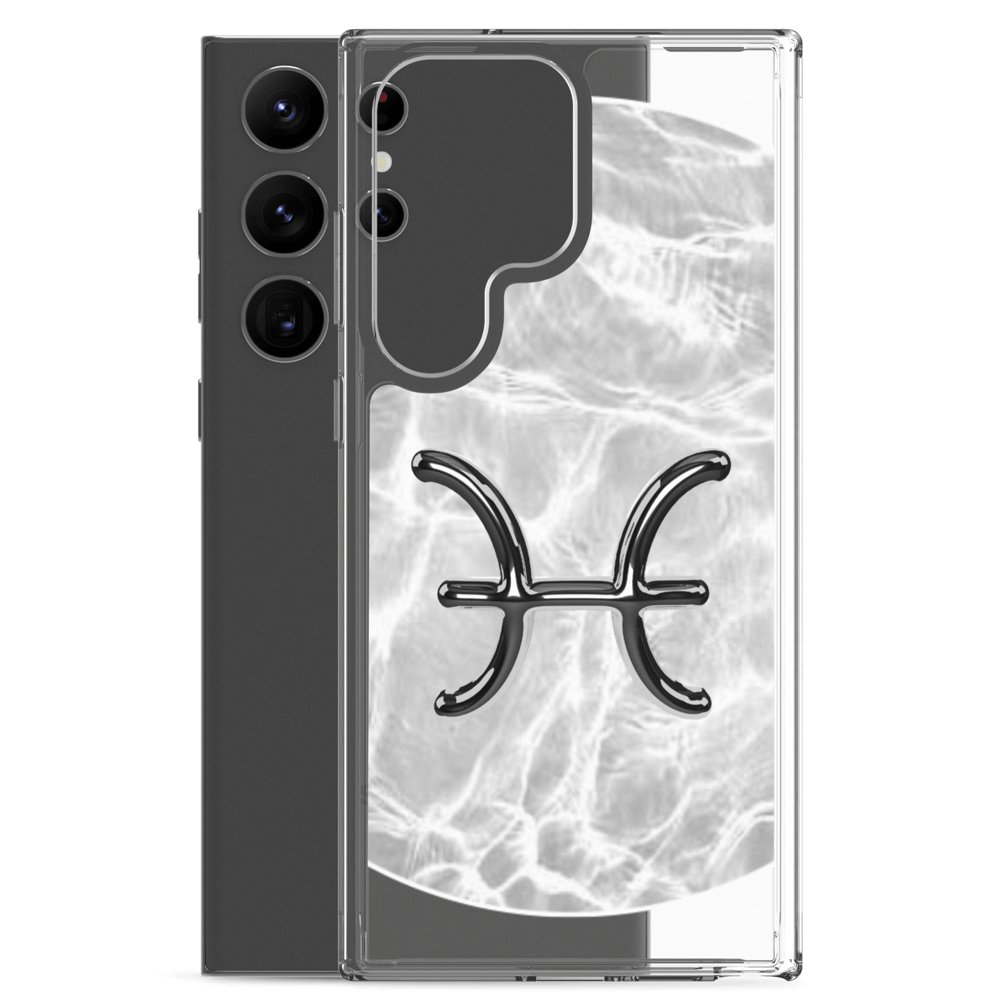 Zodiac Pisces Samsung Phone Case with Ripple Marble design, showcasing a stylish and protective finish for your phone.