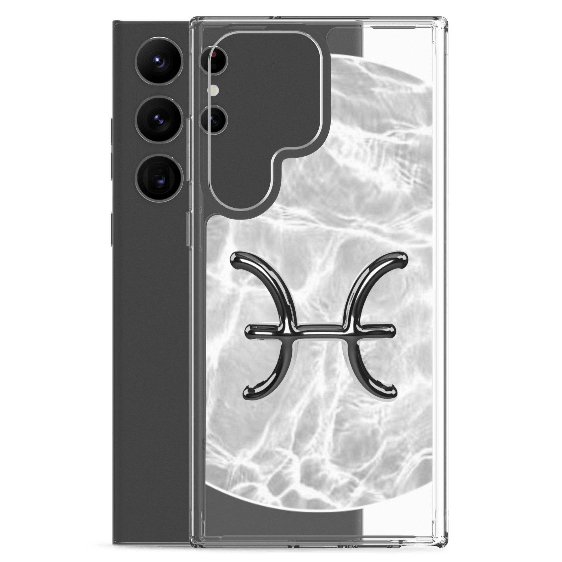Zodiac Pisces Samsung Phone Case with Ripple Marble design, showcasing a stylish and protective finish for your phone.