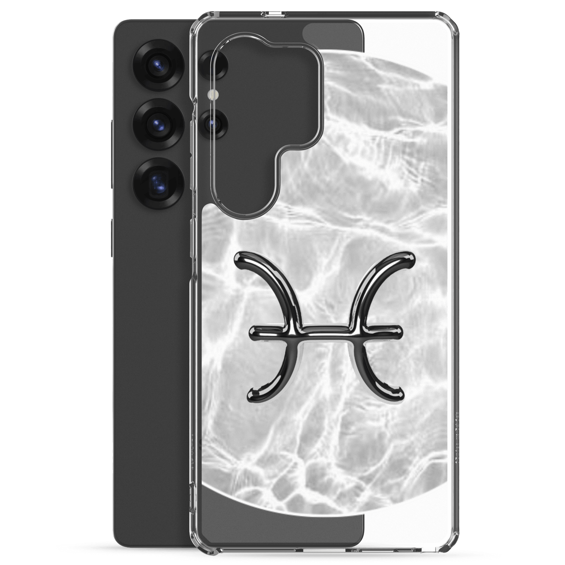Zodiac Pisces Samsung Phone Case with Ripple Marble design, offering stylish protection and showcasing emotional beauty.