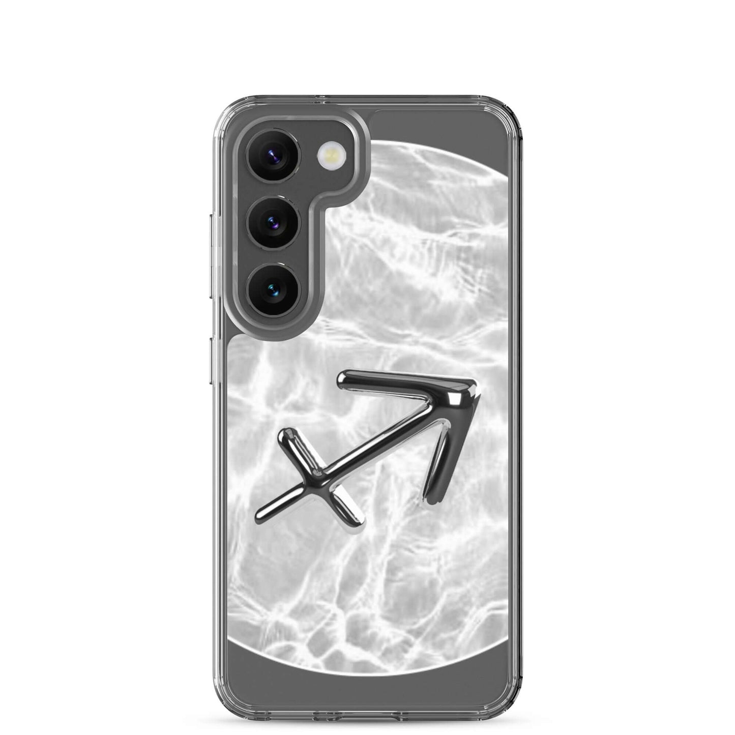 Zodiac Sagittarius Samsung Phone Case with Ripple Marble design, offering cosmic style and lightweight protection.