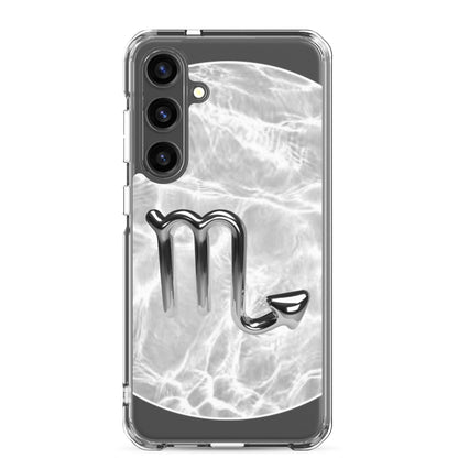 Zodiac Scorpio Samsung Phone Case with Ripple Marble finish, showcasing Scorpio's symbol in a sleek design.