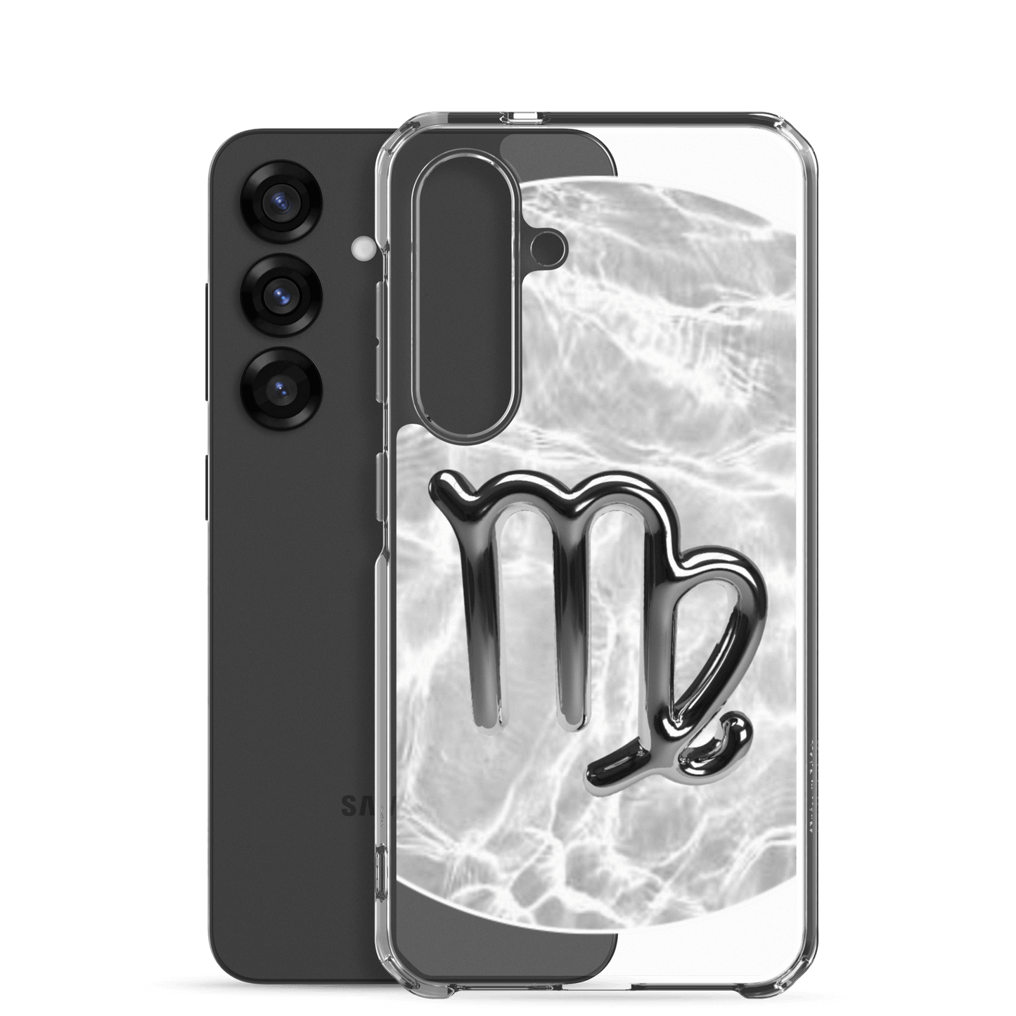 Zodiac Virgo Samsung Phone Case with ripple marble design, showcasing a sleek, protective style for your smartphone.
