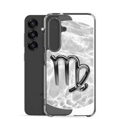 Zodiac Virgo Samsung Phone Case with ripple marble design, showcasing a sleek, protective style for your smartphone.