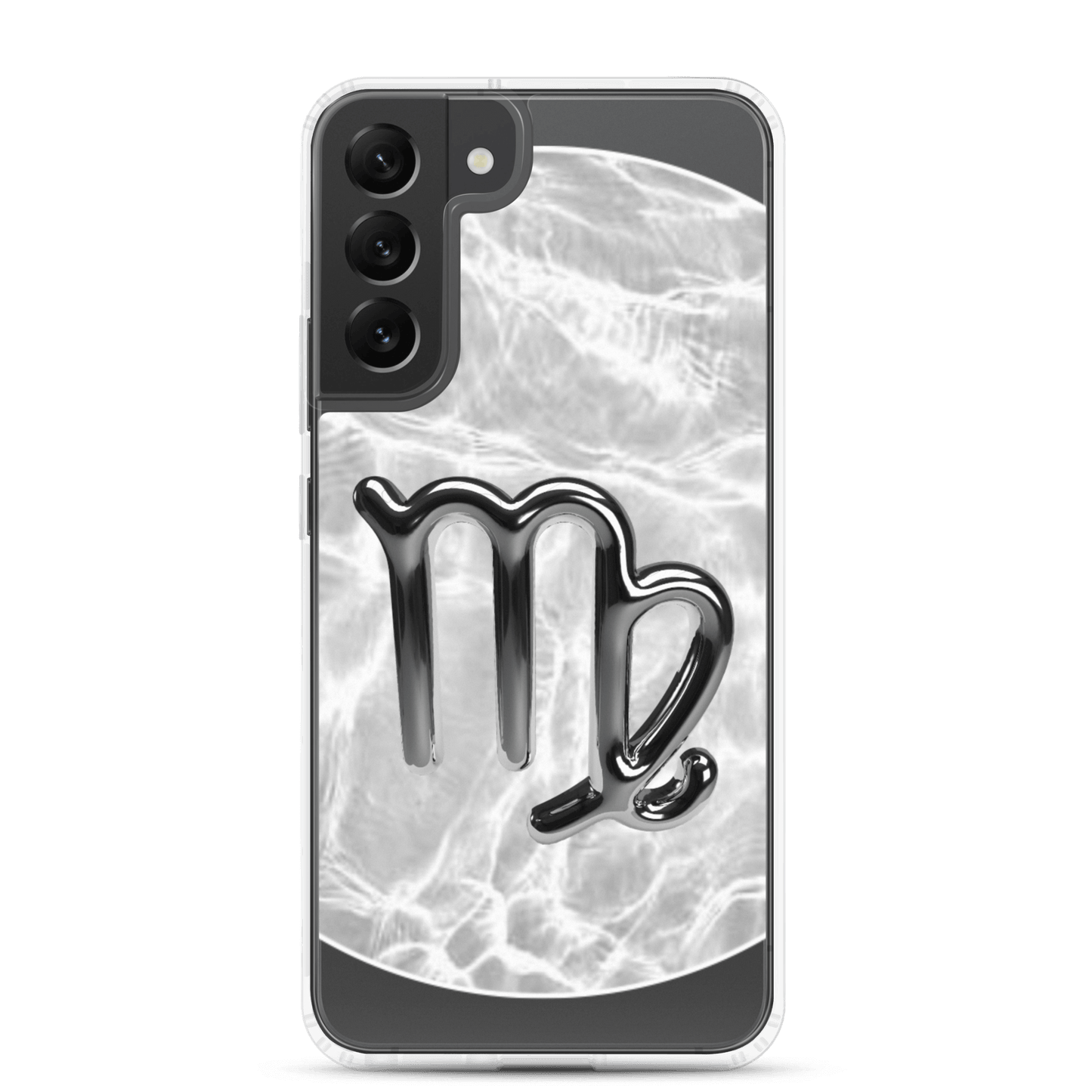Zodiac Virgo Samsung Phone Case with Ripple Marble design, showcasing a sophisticated and stylish look for your phone.