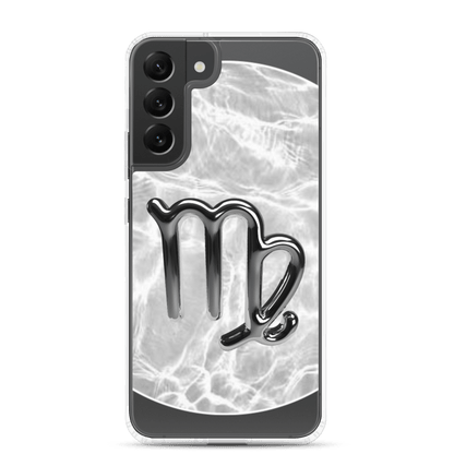 Zodiac Virgo Samsung Phone Case with Ripple Marble design, showcasing a sophisticated and stylish look for your phone.
