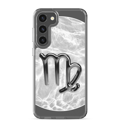 Zodiac Virgo Samsung Phone Case featuring Ripple Marble design and sleek polycarbonate protection.