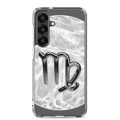 Zodiac Virgo Samsung Phone Case with Ripple Marble design, sleek polycarbonate protection for your phone.