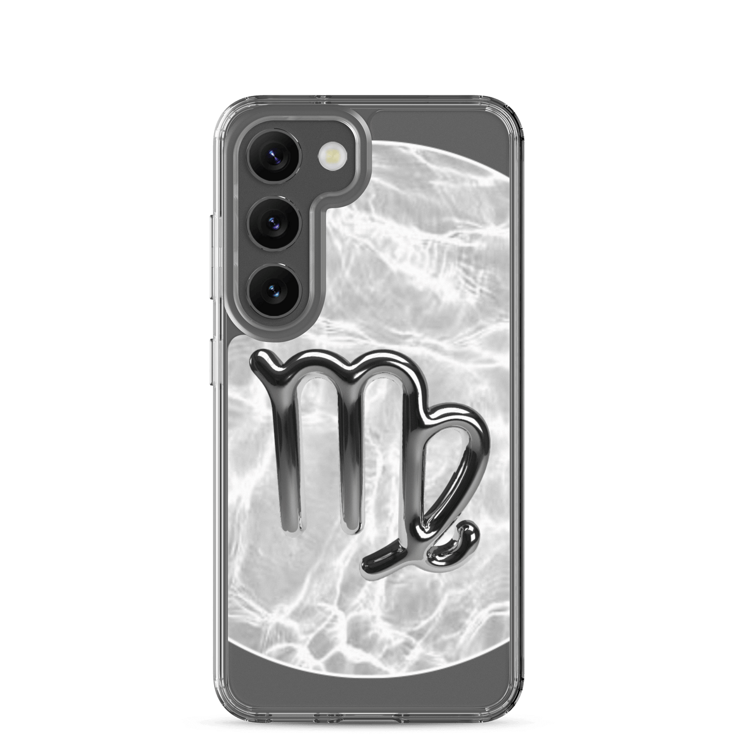 Zodiac Virgo Samsung Phone Case featuring Ripple Marble design, showcasing elegance and protection.