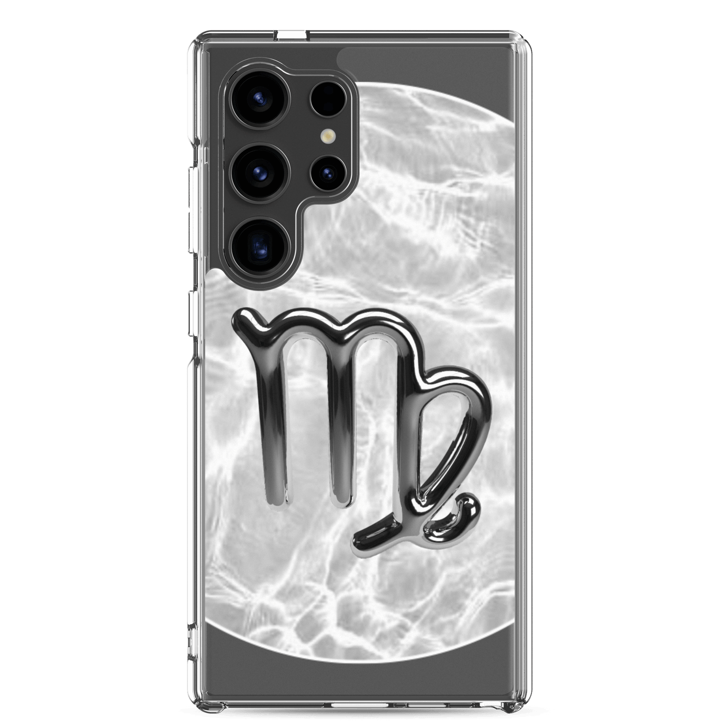Zodiac Virgo Samsung Phone Case in Ripple Marble design, showcasing elegance and protection for your device.