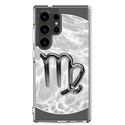 Zodiac Virgo Samsung Phone Case in Ripple Marble design, showcasing elegance and protection for your device.