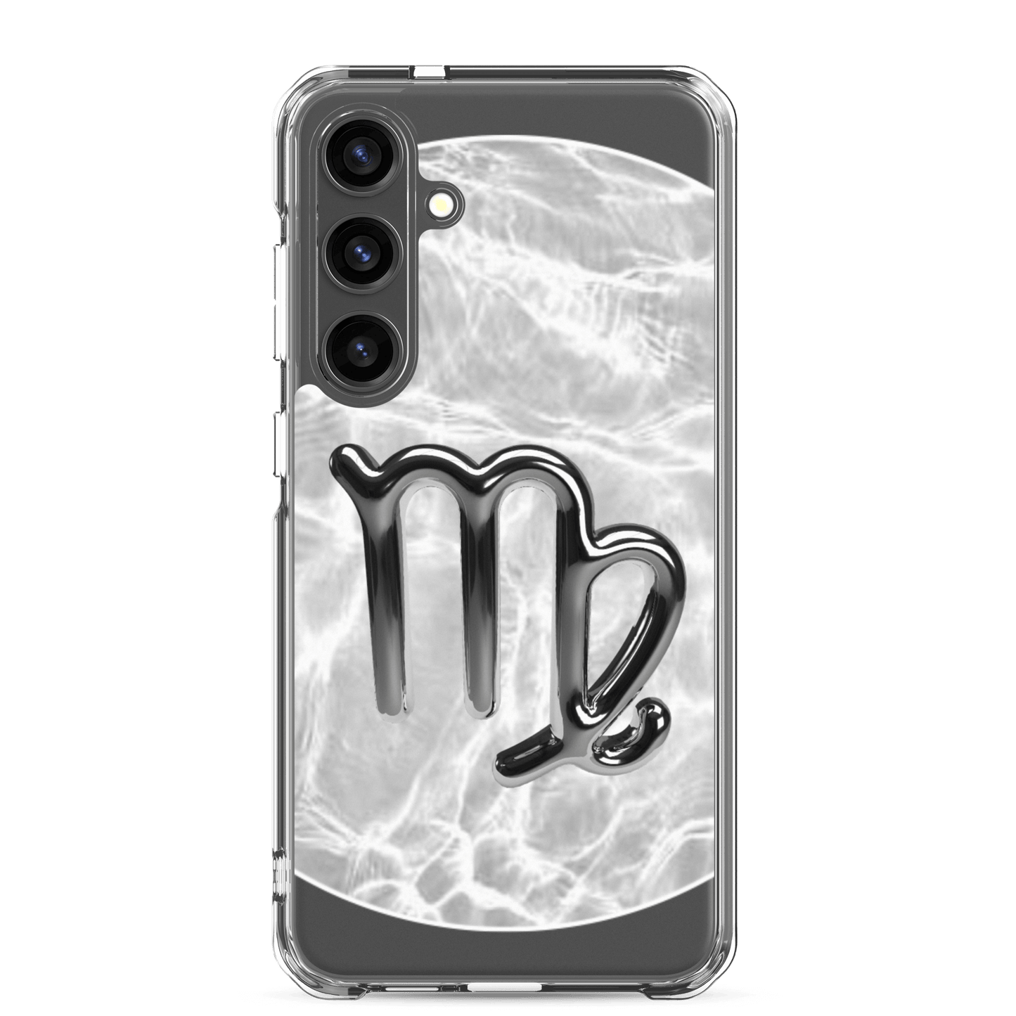 Zodiac Virgo Samsung Phone Case with Ripple Marble design, showcasing a sleek, sophisticated look.